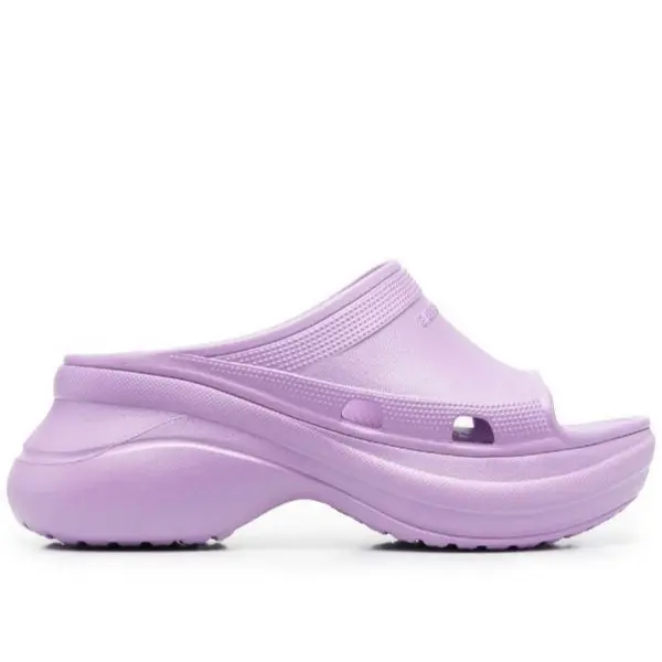 Sandal Wanita Wedges Tinggi FUJI POLOS Jelly Import Karet Hitam Putih Sendal 2