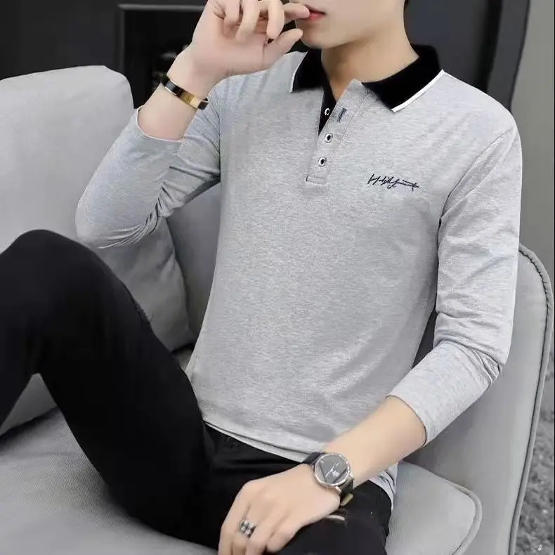 Áo Polo Nam, Cổ Bẻ Áo, Phong Cách Thường Ngày Dài Tay, Có Cổ Áo, Thích Hợp Cho Nam, ThumbShop 2