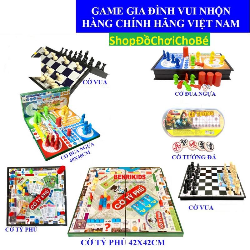 Bộ Cờ Vua, Cờ Tỷ Phú, Cờ Cá Ngựa, Cờ Tướng Đồ Chơi Board Game Rèn Luyện Trí Não Cho Bé Có Nam Châm