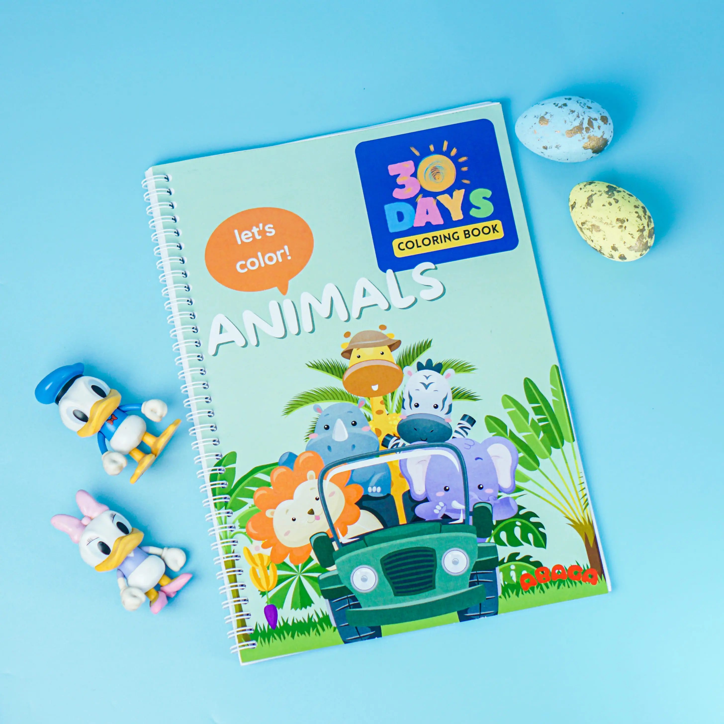 Buku Gambar Mewarnai Anak SD Hewan, 30 Days Coloring Book Animals