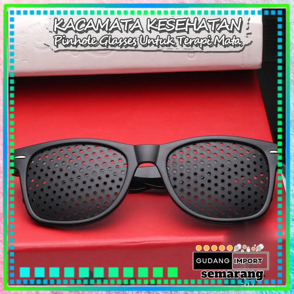 Kacamata Terapi Minus Plus Silinder Pinhole Glasses Kacamata Kesehatan Therapy Contact Lens