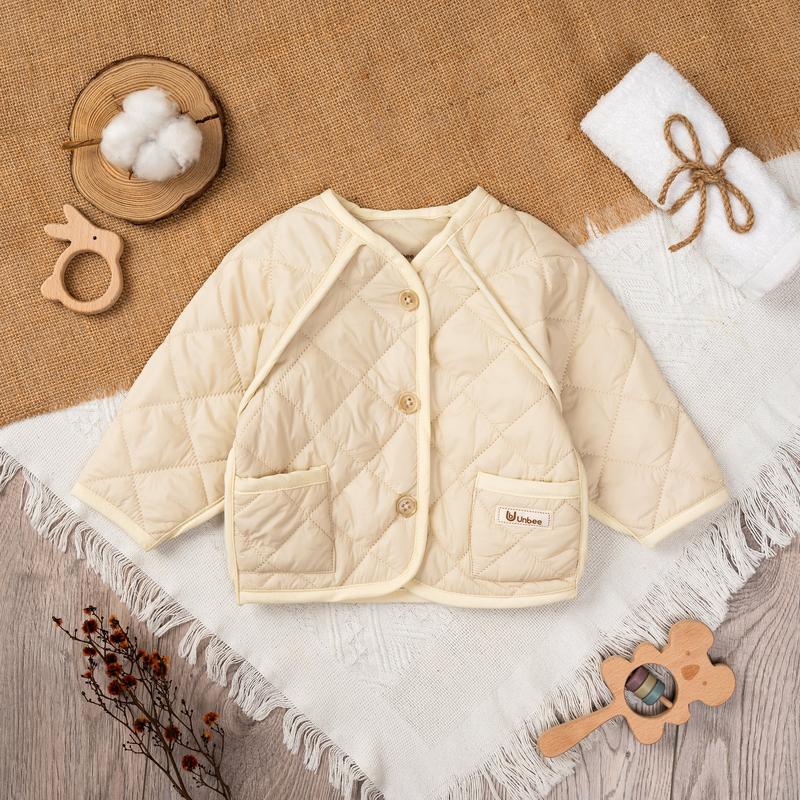 [UNBEE] Áo Phao Chần Bông Lông Vũ Cài Khuy Phong Cách Hàn Cho Bé Từ 6 Tháng Đến 3 Tuổi - Mẫu Mới Nhất