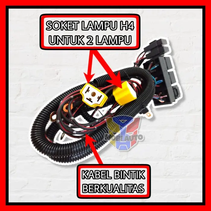 Kabel Relay Set BOSCH Lampu H4 Mobil - Varian 3 Relay 3