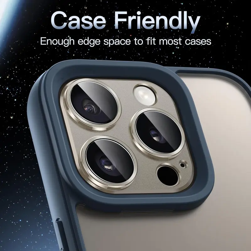 Vỏ Ốp Bảo Vệ Ống Kính Máy Ảnh, Chất Liệu Titan, Tương Thích Với iPhone 16, 15, Pro Max, 14 Plus, 13 Mini, 12, 11, 15Pro, Phụ Kiện Điện Thoại, Cung Cấp Sự Bảo Vệ 1