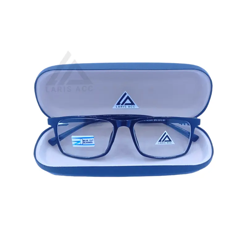 Laris Acc - Kacamata Minus Rabun Jauh Lensa Eyewear BlueRay Glasses Uniseks Frame Hitam Gratis Box 4