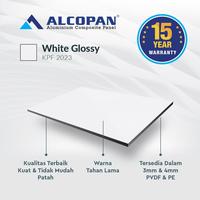 Gambar Acp Alcopan 4mm PV - White Glossy 1220 x 2440mm dari Acp Alcopan Kota Administrasi Jakarta Barat 1 Tokopedia
