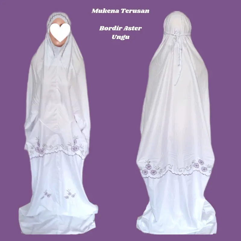 Mukena terusan lajuran bordir murah Cantik 3