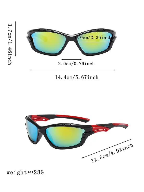 Unisex Sporty Cycling Sunglasses, Outdoor Sports Sunglasses, Fashionable Sunglasses for Men & Women, Sports Eyewear for Cycling, Running, Hiking 1