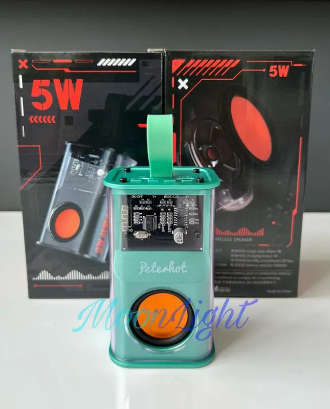 Speaker Bluetooth 5W LED Light / Wireless Bluetooth Speaker Transparent 7