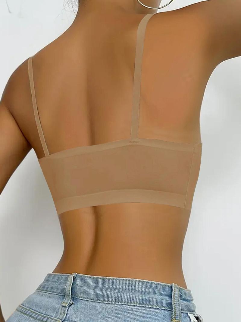 Product Introduction of Women's Solid Color Adjustable Strap Padded Wireless Bra, Curvy Holiday Wear 2024, Soft Comfortable Breathable Seamless Push Up Lingerie Top, Lingerie for All Seasons, Summer Wear 2024 9