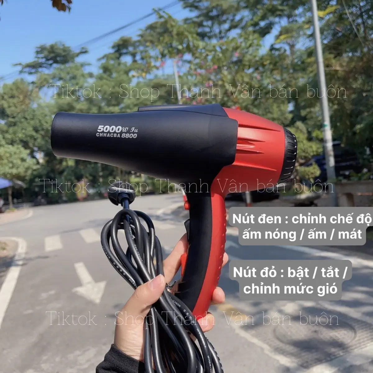 MÁY SẤY TÓC CHHACBA 8800 5000W 2 CHIỀU NÓNG LẠNH