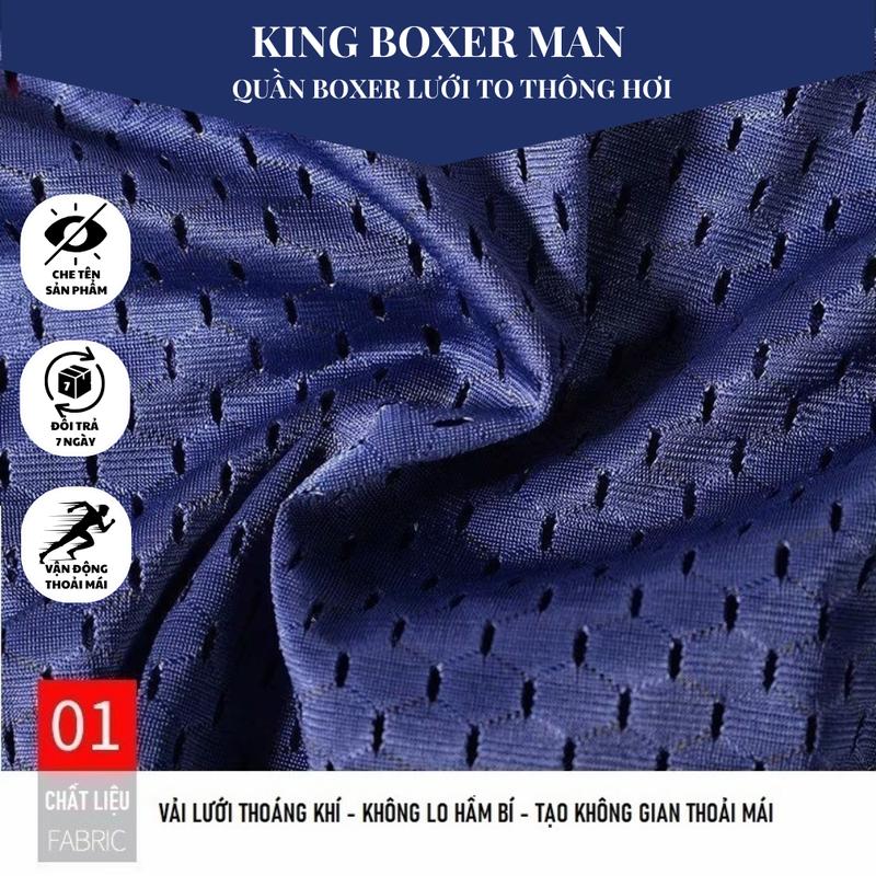 Product Introduction of QUẦN Boxer Sịp Đùi Lưới To Thông Hơi Cao Cấp Co Giãn 4 Chiều Thông Hơi Thoáng Khí [408] 2