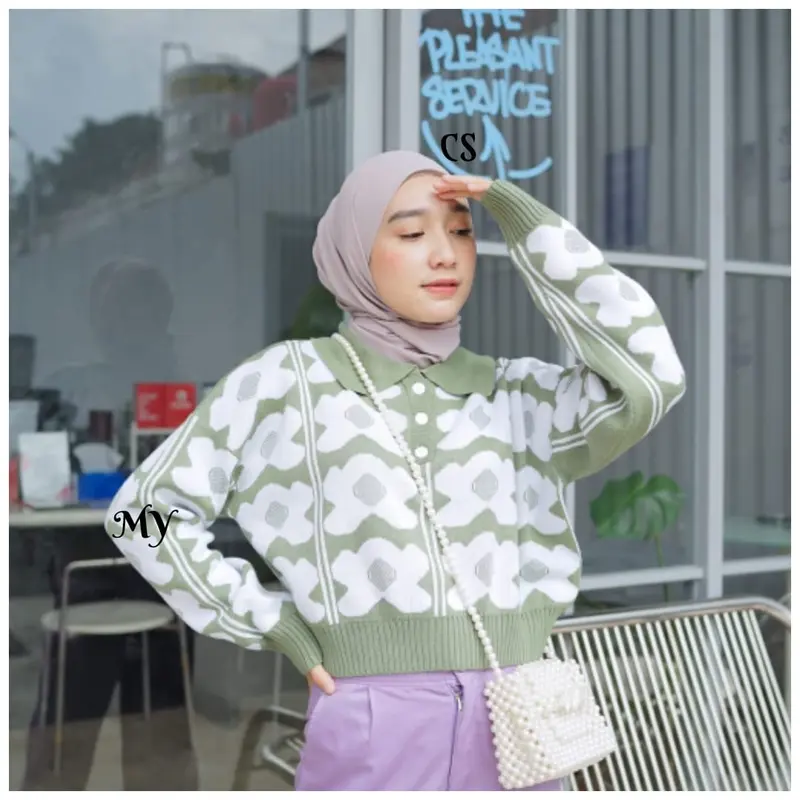 Sweater Rajut Wanita Amelia Daisy Blouse 0