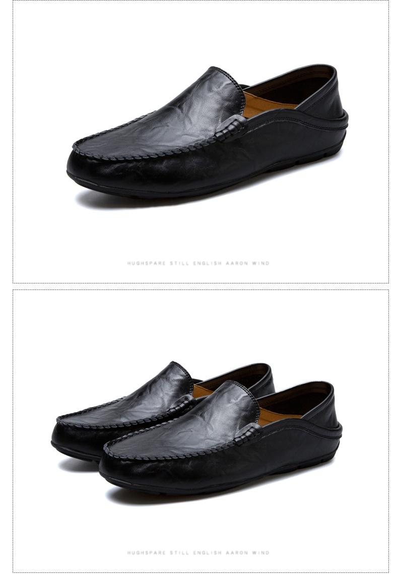 Product Introduction of DEKABR Comfortable Handmade Leather Shoes Casual Men's Flats Design Man Driving Shoes Soft Bottom Leather Men Shoes Size 38-47 39