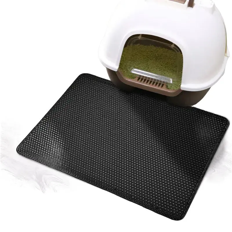 Pet Litter Mat Double Layer Waterproof Cat Bed Pads, 1 Count Pet Litter Mat, Washable Double Layer Mat, Non-slip Cat Litter Pad