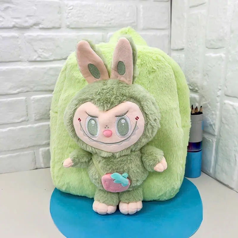 ￼Balo Labubu size to đựng sách vở đi học, đi chơi siêu dễ thương chất mềm mịn balo babytree 7