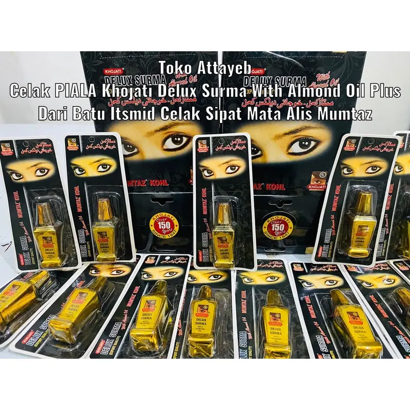 Celak PIALA Khojati Delux Surma With Almond Oil Plus Dari Batu Itsmid Celak Sipat Mata Alis Mumtaz 2