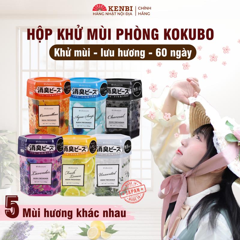 Lọ toả hương thơm khử mùi hôi phòng Kokubo Nhật Bản lưu hương 60 ngày dịu nhẹ 5 mùi thư giãn Dầu Thơm Phòng