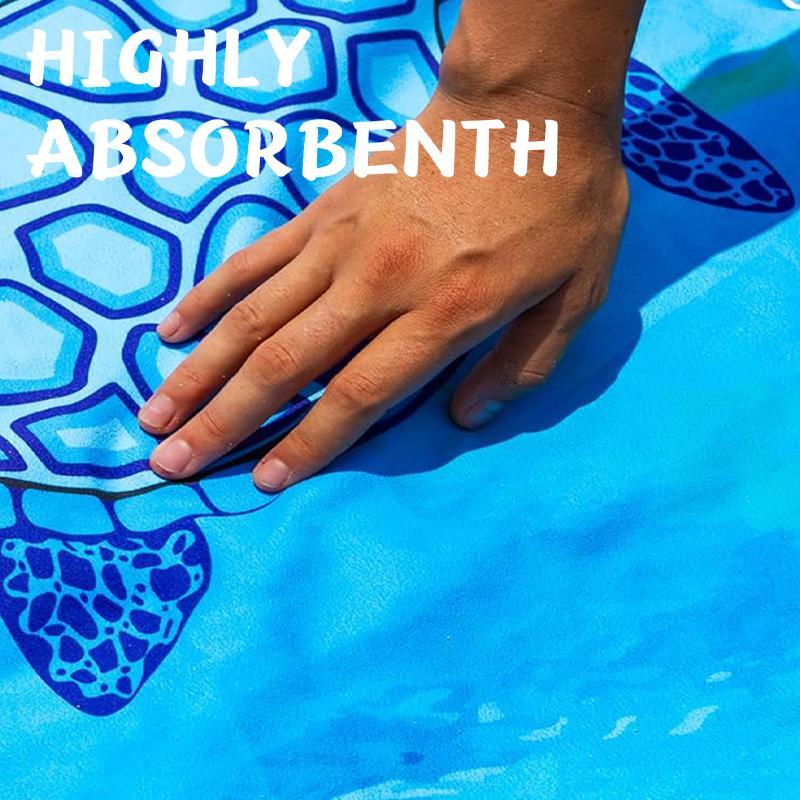 Floral Pattern Beach Towel, Soft Quick Drying Towel, Lightweight Absorbent Towel for Beach, Travel, Camping, Beach Party, Picnic 4