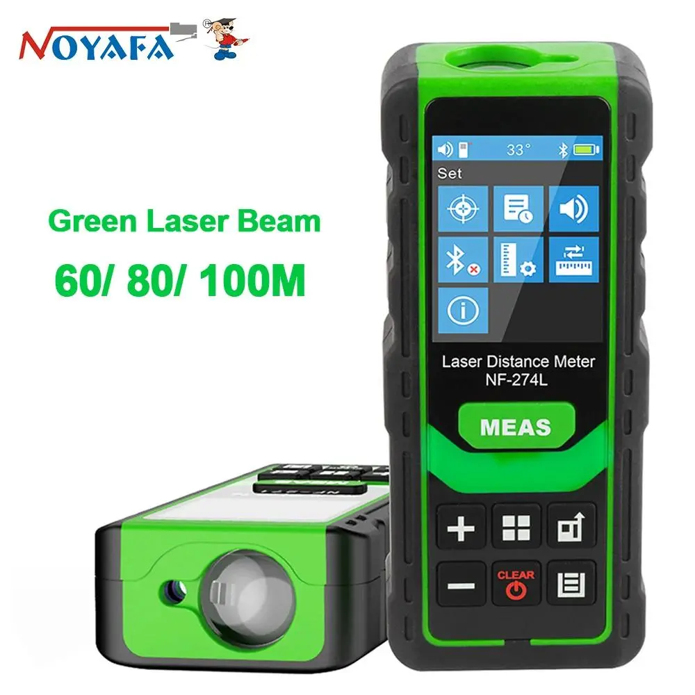 Máy đo khoảng cách Laser, NOYAFA NF-274L, Đo Laser 60 / 80 / 100M, Đo diện tích và khối lượng, Công cụ kiểm tra mức điện tử, với Bluetooth giọng nói