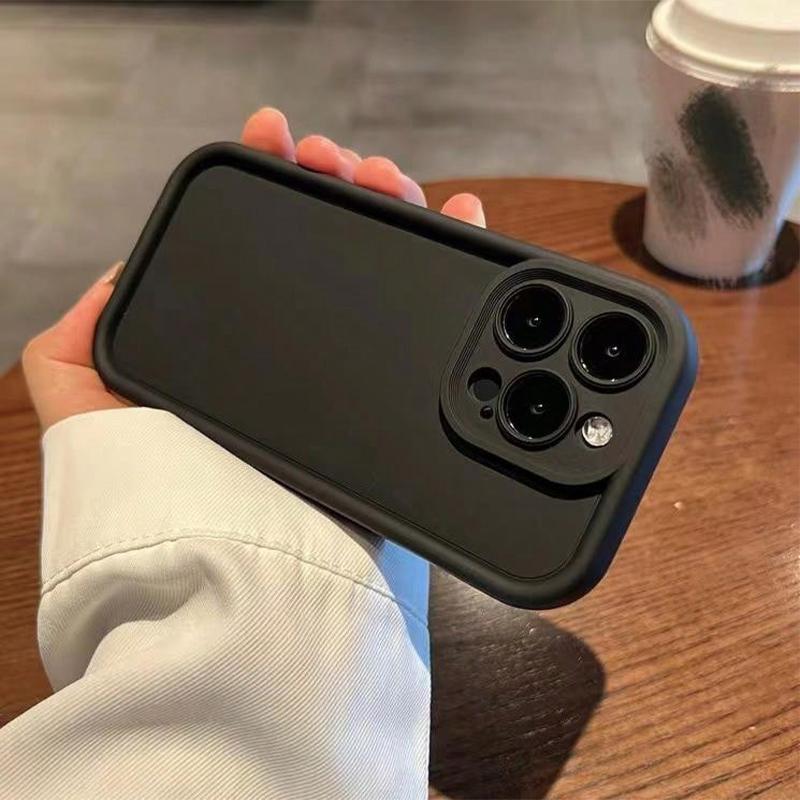 Solid Color Anti-drop Phone Case, 1 Count Phone Protective Cover, Shockproof Phone Cases Compatible with iPhone 11 12 13 14 15 Pro Max, Electronics Accessories 3