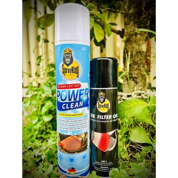 COMBO Vệ Sinh Lọc Gió Tẩm Dầu Lọc Gió Vải Lọc Trụ Sprayking