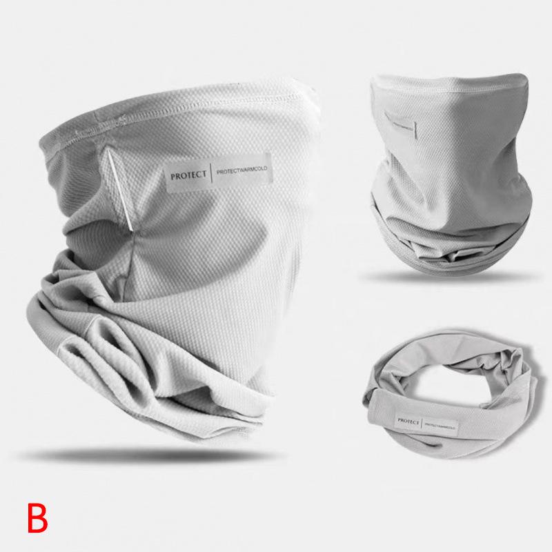Product Introduction of Khẩu Trang Chống Nắng Lụa Lạnh Mùa Hè, Dành Cho Nam Và Nữ, Khẩu Trang Đi Xe Đạp Ngoài Trời, Màu Trơn Quấn Cổ Chống Tia UV, Khăn Quàng Cổ Khăn Quàng Tai, Thích Hợp Để Chống Nắng Bi 20