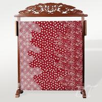 Gambar BATIK TRUSMI Kain Panjang Batik Bahan Katun Cap Mega Mendung Komb Bunga Kirbung - MERAH dari BT Batik Trusmi Official Kab. Cirebon 1 Tokopedia