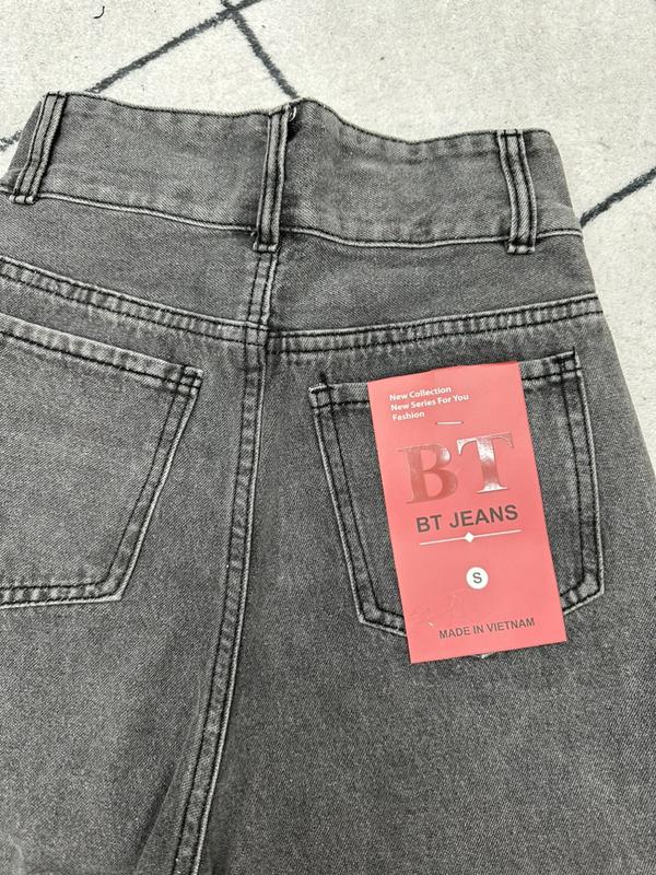 QUÀN BAGGY 2 NÚT, LƯNG CAO, CHẤT JEANS COTTON DÀY MỀM MS 381 Pants Nữ Denim Women 7