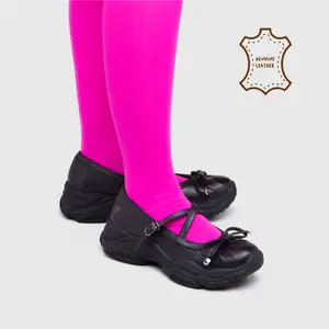 Adorableprojects - Swift Sneakers Balerina Genuine Leather Black - Sepatu Kulit