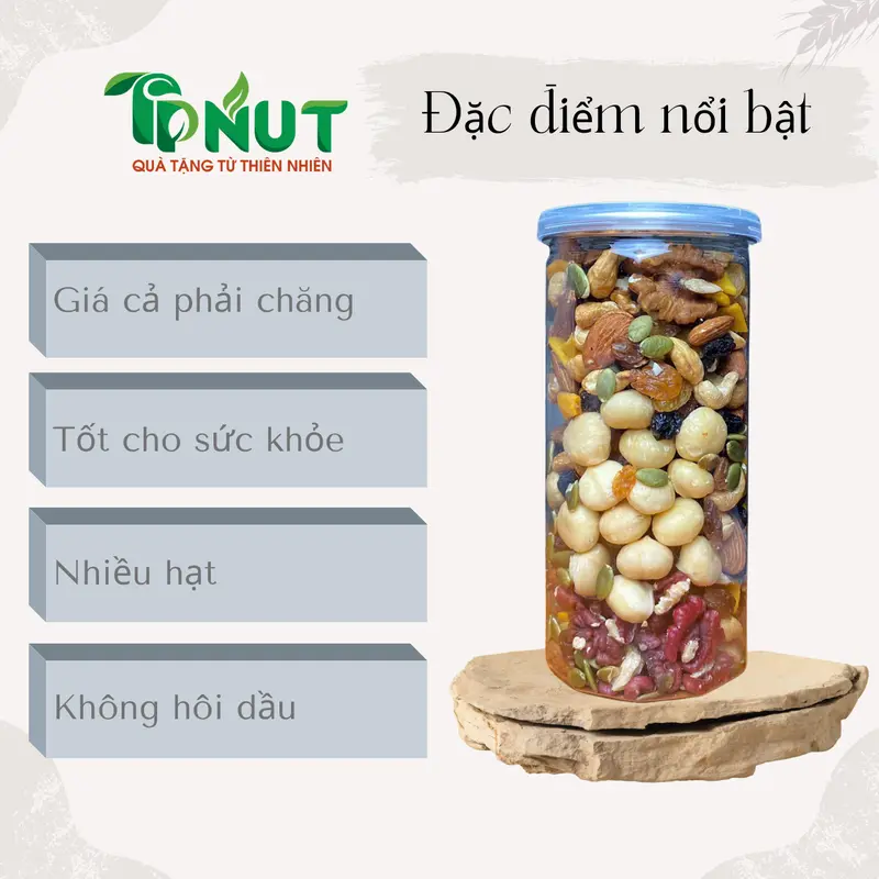 500g Granola siêu macca 0% yến mạch TPNut có nguyên vị và mật ong 4