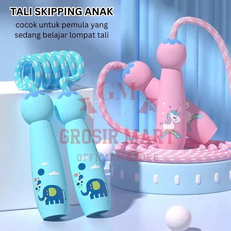 GM 2.5 Meter Tali Skipping Anak Dewasa Karakter Tali Lompat Tali Jump Rope Skipping Rope Loncat Tali Skipping Jump Alat Olahraga Outdoor