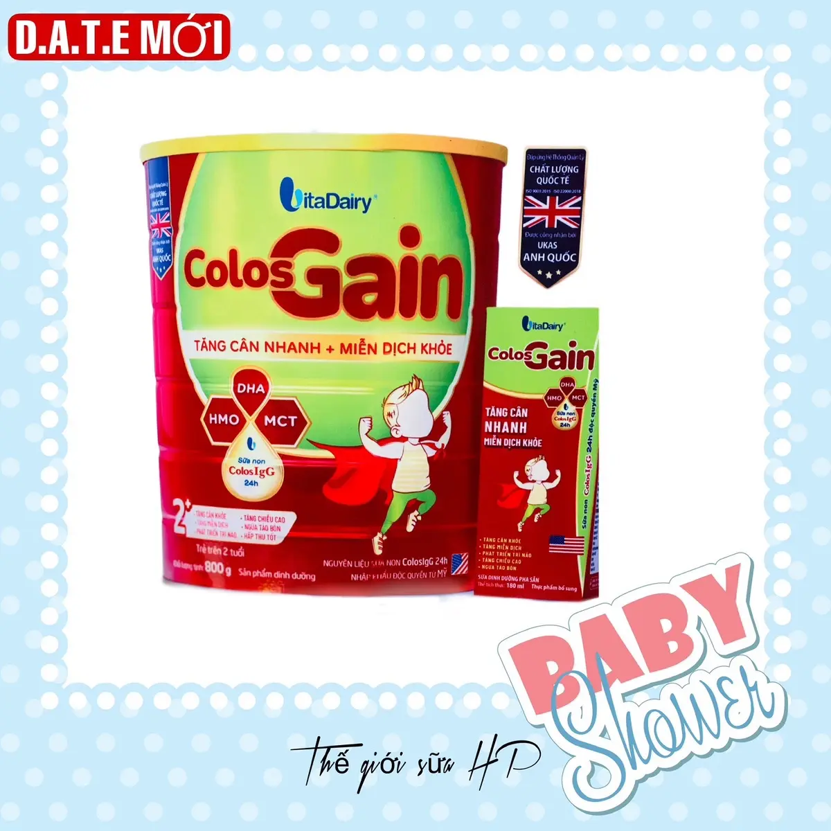 Colosgain thực phẩm bổ sung sức khỏe cho trẻ trên 2 tuổi lon 800g