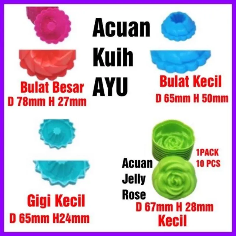 Acuan Kuih Ayu /Jelly Mould Rose /Jelly Mould /Jelly Cup /Pudding Mould /Acuan Ayu