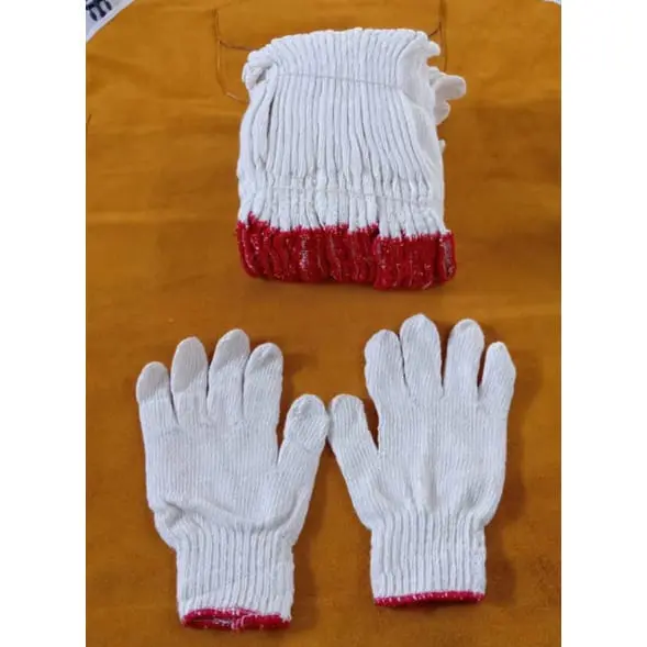 Sarung tangan kain lusinan atau satu pasang/sarung tangan rajut murah putih dan abu abu/sarung tangan kerja 4