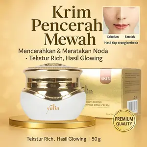 Yulin Tone Up Cream Pencerah Wajah — 1 langkah cerah + lembap + primer; Arbutin + Gliserin + Squalane; hasil natural, tahan keringat — krim wajah mencerahkan, whitening cream, concealer, anti kusam