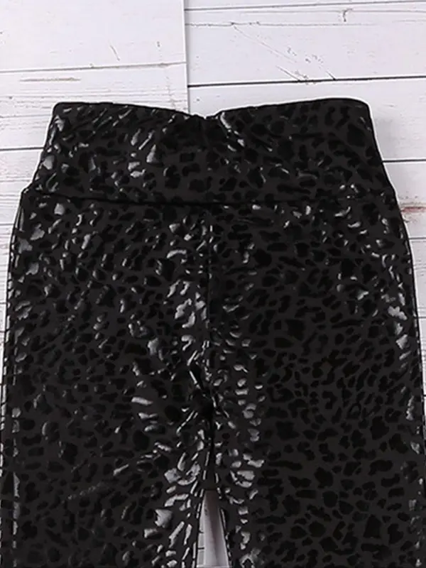 Women's Leopard Print High Waist Leggings, Fashion Casual Stretchy Skinny Pants, Women Bottoms for Summer Spring Fall 5
