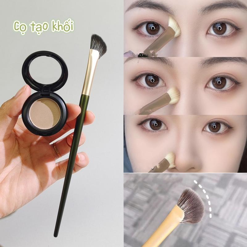 Cọ tạo khối mũi đánh phấn đầu cọ vát xéo mềm mại cán xanh lá Tgbeauty
