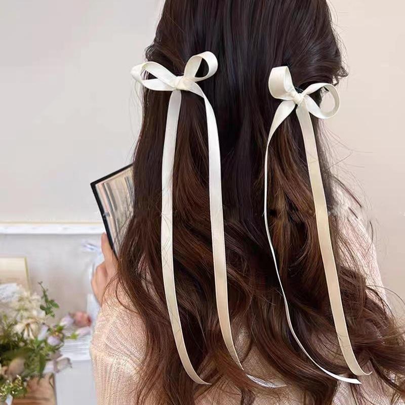 Product Introduction of Kẹp tóc nơ ruy băng 1 NƠ đuôi dài, nhiều màu ngọt ngào dễ thương NO11 25