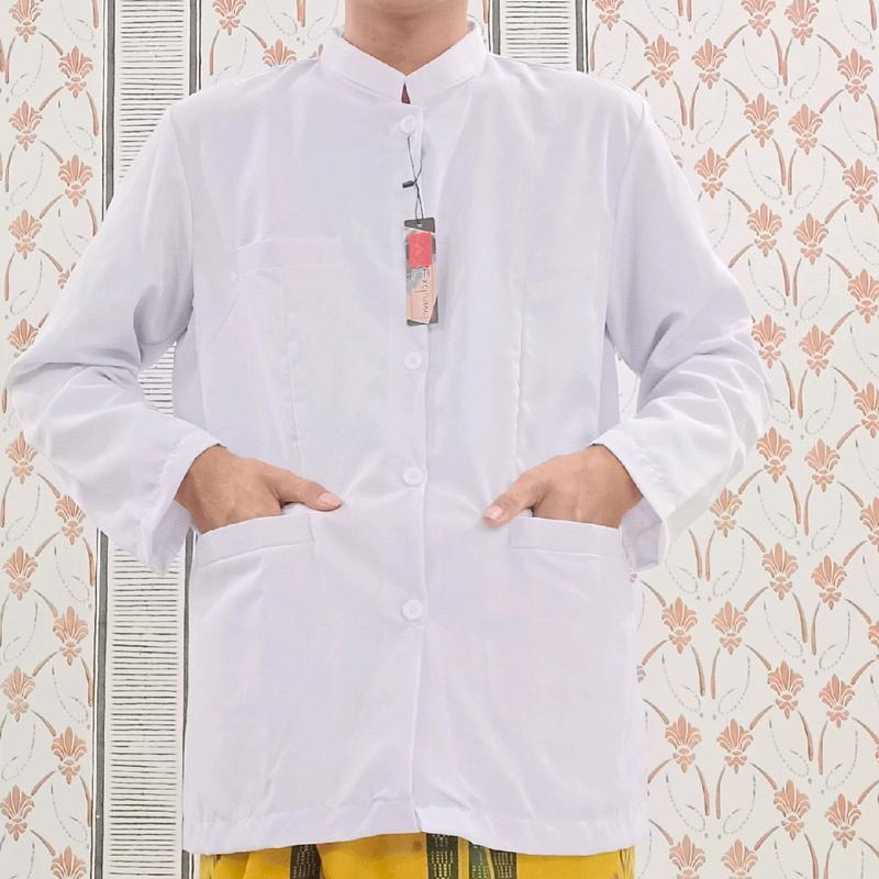 JASKO MANDADIN VIRAL REAL PIC Polos Bunga Putih Hitam Baju Bordir Muslim High Panjang 6