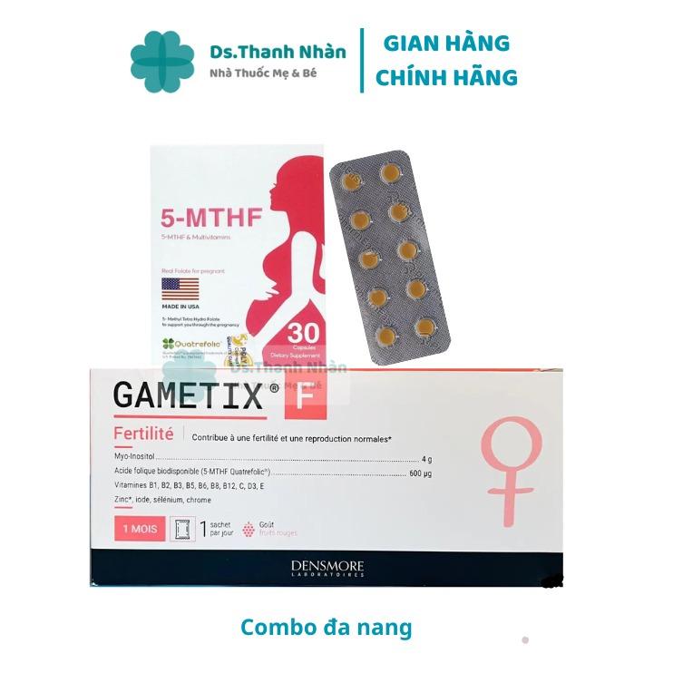 Bộ sản phẩm Gametix F+Mthf+Fe ma ra cho mom đa nang,cải thiện sức khỏe nữ giới