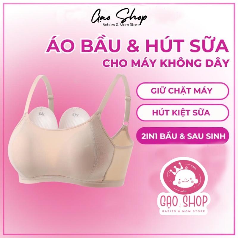 Áo lót bầu và hút sữa không dây rảnh tay Áo hút sữa chất su dùng cho máy hút sữa không dây