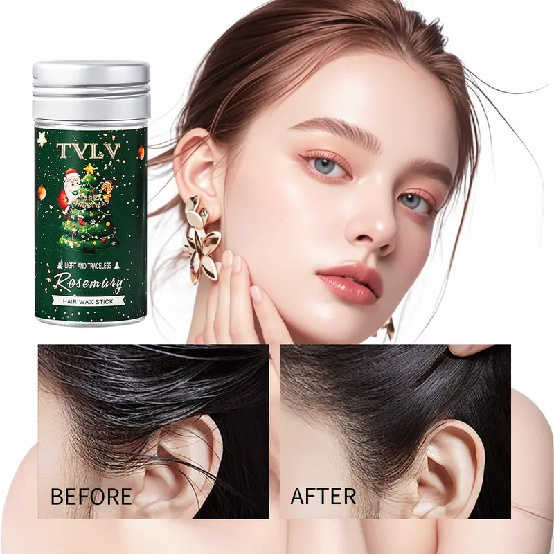 Roll-on Hair Wax Stick, Non Greasy Hair Styling Wax Stick, Suitable for Smooth and Silky Hair, Wigs, Anti Scattering and Edge Frizz Control 6