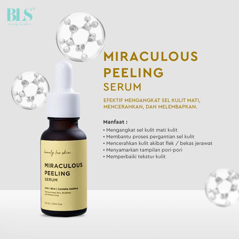KYMM SKIN Miraculous Peeling Serum | Eksfoliasi AHA BHA Centella Asiatica Perawatan Mencerahkan Efektif Mengangkat Komedo Wajah, Sel Kulit Mati, Noda Hitam, Pencerah, dan Pelembab Essence with Acid 6