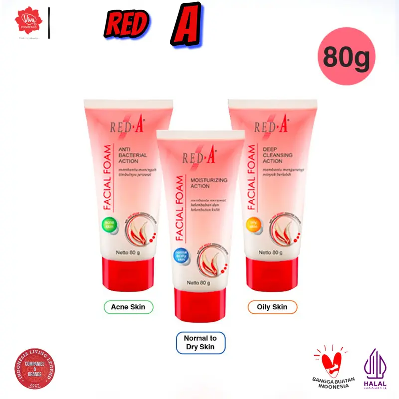 RED-A FACIAL FOAM FOR NORMAL OILY ACNE SKIN 40GR-80GR 1
