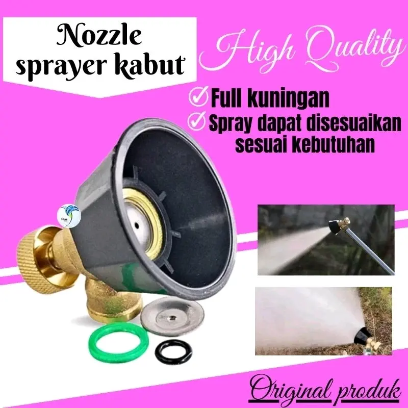 NOZZLE/SPUYER/UJUNG SEMPROTAN SPRAYER ELEKTRIK KUNINGAN-ADJUSTABLE/DAPAT DIATUR KERAPATAN DAN DAYA Set Air Tanaman 0