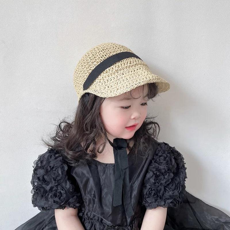 Product Introduction of Children's Hat Summer Baby Girls' Straw Hat Breathable Sun Hat Straw Sun Protection Sun Hat Girls' Outdoor Beach Hat 5