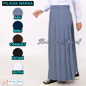 Rok Rempel PINGGANG BAWAH Turun Pinggang Sekolah Kerja Hitam Putih Coklat Pramuka Abu SMA Biru SMP