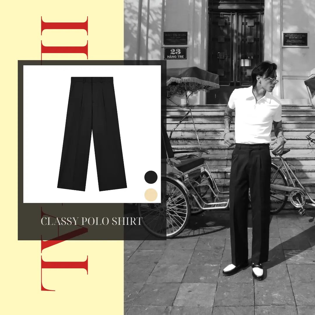 ILLÉGAL - Quần Âu Nam Xếp Ly Ống Rộng - WIDE-LEG PLEATED TROUSER