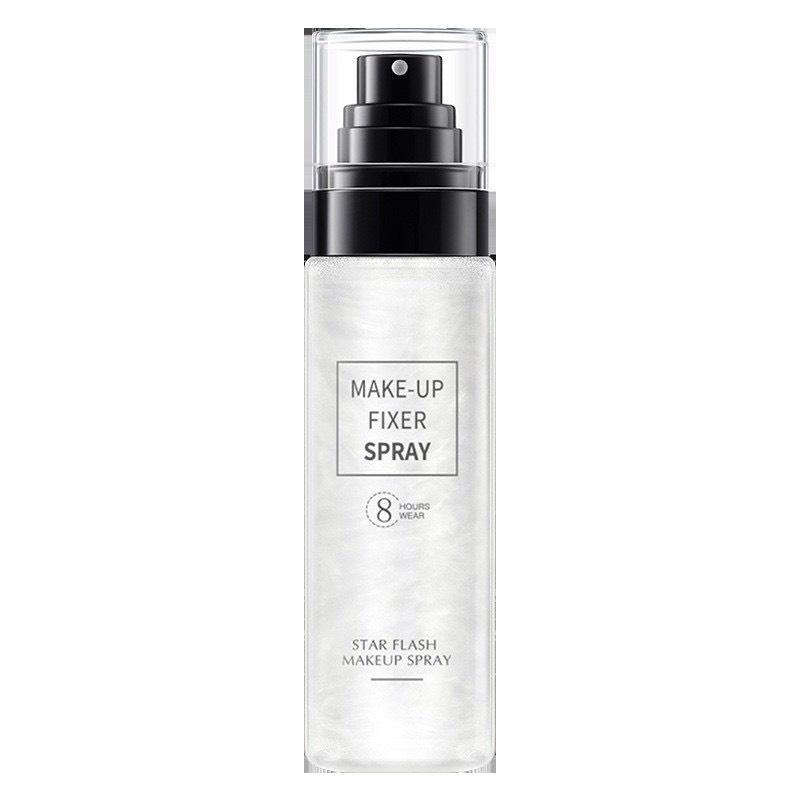 Xịt Khóa Nền HUNMUI Có Nhũ Khóa Lớp Trang Điểm Dưỡng Âm Bắt Sáng Make Up Fixer Spray Star Flas Mỹ Phẩm Cosmetic